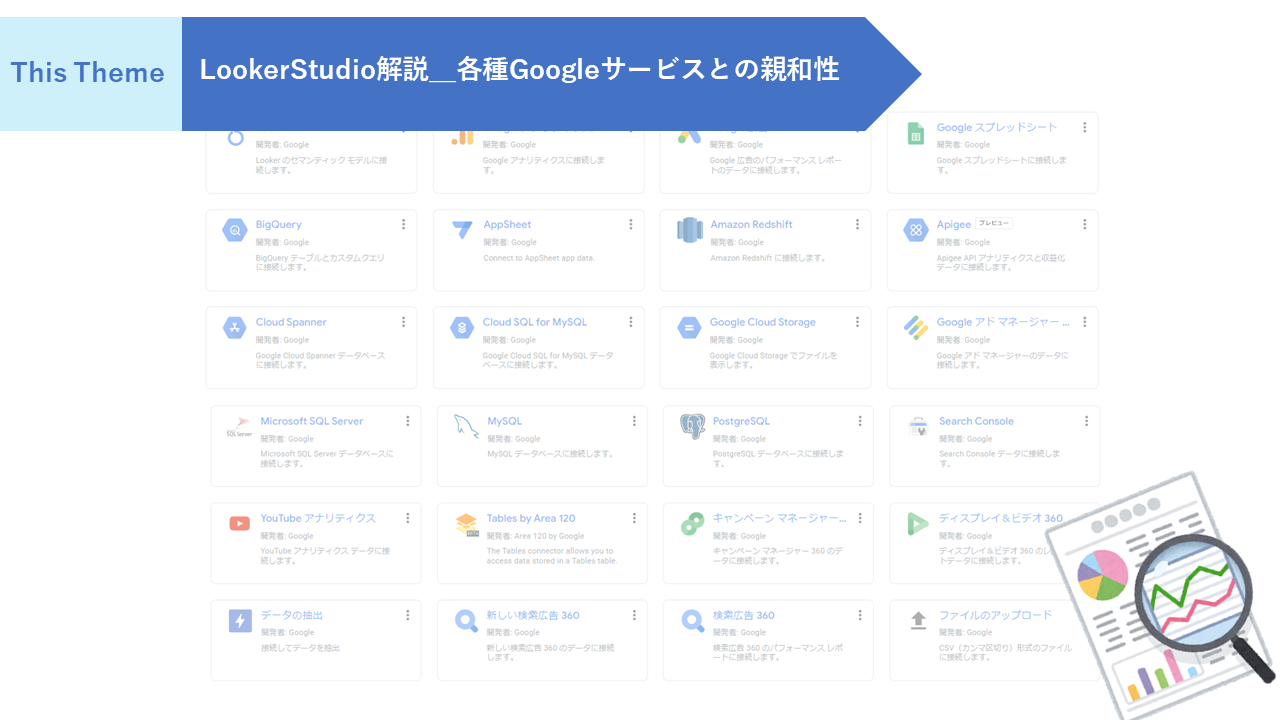 LookerStudio解説＿Googleサービスとの親和性